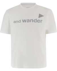 and wander - Katoenen T-Shirt Met Logo Met Letters - Lyst
