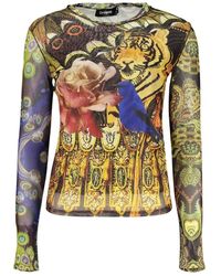 Desigual - Tops ,Geel ,Lion Long-Sleeved T-Shirt - Lyst