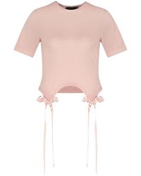 Simone Rocha - Lichtroze Bow Tails Katoenen T-Shirt - Lyst
