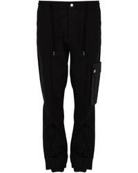 Les Hommes - Broeken ,Zwart ,Wol Slim Fit Broek - Lyst