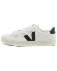 Veja - Schoenen ,Wit ,Katoen Recife Velcro Leren Sneaker - Lyst
