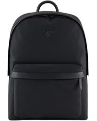 Emporio Armani - Tassen ,Zwart ,Leer Asv Round Backpack - Lyst