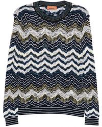Missoni - Wave Zigzag Patterned Crewnewck Jumper - Lyst