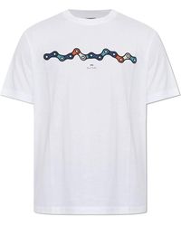 Paul Smith - T-Shirt Met Print - Lyst