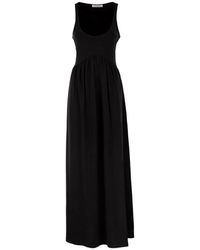 Sportmax - Kleedjes ,Zwart ,Panino Jersey Jurk - Lyst