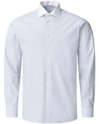 Eton - Slim fit baumwollhemd mit weißem kragen - Lyst
