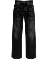 Balenciaga - Zwarte Katoenen Broek Voor Vrouwen - Lyst