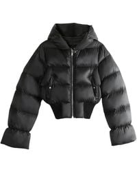 Rick Owens - Schwarze Daunenjacke Kurzer Reißverschluss - Lyst