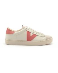 Victoria - Leder sneakers mit crosta-zehenkappe - Lyst