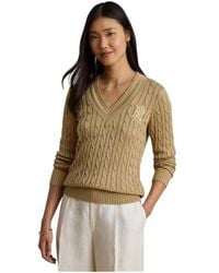 Ralph Lauren - V-Neck Knitwear - Lyst