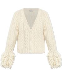 Moncler - Truien & Vesten ,Wol Alpaca Blend V-Neck Cardigan - Lyst