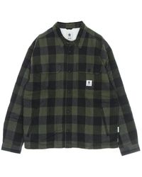 Element - Overhemden ,Groen ,Katoen Bosnacht Sherpa Gevoerde Flanellen Shirt - Lyst