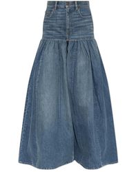 Chloé - Jeans ,Blauw ,Katoen Wide-Leg Jeans - Lyst