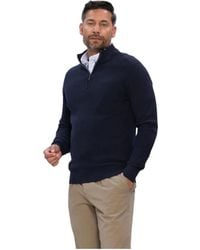 Profuomo - Pullover Half Zip Twinkle Slub - Lyst