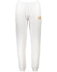 Roberto Cavalli - Broeken ,Wit ,Sportieve Witte Herenbroek Met Elastische Taille - Lyst