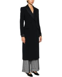 SIMONA CORSELLINI - Basic Mantel Aus Doppelter Wolle - Lyst
