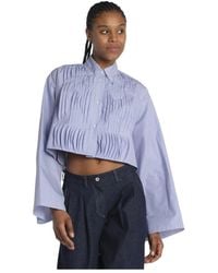 Jejia - Blaue Cropped Bluse - Lyst