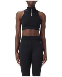 ARMANI EXCHANGE - Schwarzes Ärmelloses Top Mit Reißverschluss Eleganter Stil - Lyst