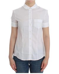 John Galliano - Preciosa camisa blanca de algodón top - Lyst