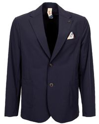 Bob - Jassen ,Blauw ,Giacca Monopetto Tessuto Tecnico - Lyst