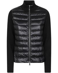 Moncler - Jassen ,Zwart ,Wol Tricot Cardigan - Lyst