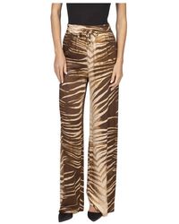 Just Cavalli - Broeken ,Veelkleurig ,Pantalone Reg 751 Tiger Sabbia - Lyst
