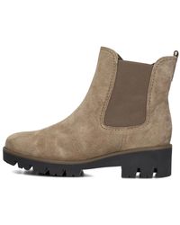 Gabor - Taupefarbene Chelsea Boots Aus Wildleder - Lyst