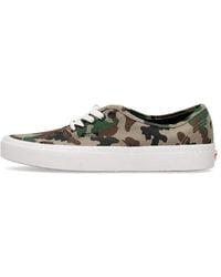 Vans - Authentieke Camo Olijf/Witte Lage Herenschoen - Lyst