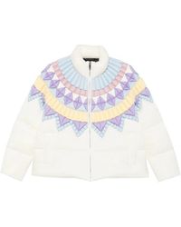 RAXXY - Geometrisch Gewatteerd Donsjack - Lyst