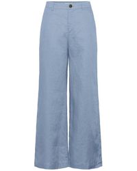 Part Two - Broeken ,Blauw ,Denim Faded Denim Wijde Linnen Broek - Lyst