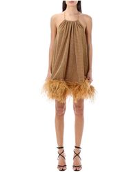 Oséree - Mini vestido pluma lumiere - Lyst