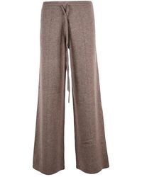Suncoo - Broeken ,Bruin ,Wol Wijde Broek - Lyst