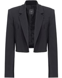 Pinko - Zwarte Stretch Crêpe Bolero Jas - Lyst