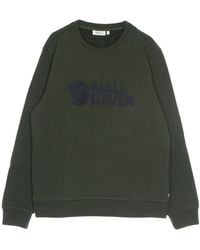 Fjallraven - Logo Crewneck Sweatshirt Deep Forest - Lyst