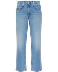 Rag & Bone - Jeans ,Blauw ,Katoen Harlow Ankle Straight Jean - Lyst