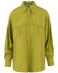 SOLOTRE - Overhemden ,Geel ,Gele Shirt Model M1R0042 - Lyst