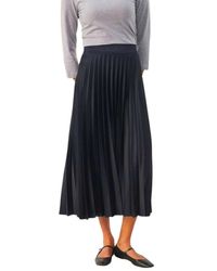 Part Two - Rokken ,Blauw ,Polyester Veneda Plissé Midi Rok - Lyst