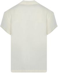 トップス Sefr mate short sleeve Séfr Mate Short Sleeve V Neck Linen Shirt In Ecru | ModeSens
