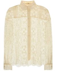 Ermanno Scervino - Geborduurde Kanten Blouse - Lyst