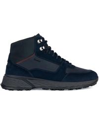Geox - Schoenen ,Blauw ,Leer Blauwe Sport Sneakers - Lyst
