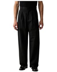 A.P.C. - Broeken ,Zwart ,Katoen Ricky Wijde Broek - Lyst