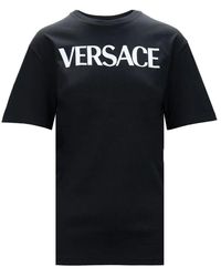 Versace - T-shirt mit grafikdruck aus baumwolle - Lyst
