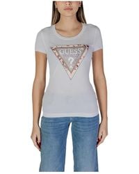 Guess - Kurzarm t-shirt frühjahr/sommer kollektion,kurzarm t-shirt frühling/sommer kollektion - Lyst