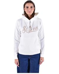MC2 Saint Barth - Hoodies & Sweatvesten ,Wit ,Katoen Casual Virginia Hoodie Sweatshirt - Lyst