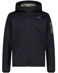 CMP - Fitness ,Grijs ,Polyester Lichtgewicht Softshell Jas Met Capuchon En Ritssluiting - Lyst