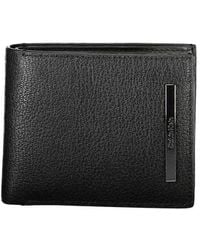 Calvin Klein - Accessoires ,Zwart ,Leer Elegante Zwarte Leren Rfid Portemonnee - Lyst
