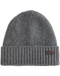 Barbour - Berretto carlton beanie grigio - Lyst