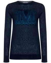 Max Mara - Blaue mohair pullover für frauen - Lyst