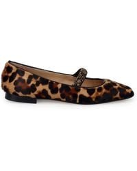 PROSPERINE® - Gepunktete ballerina flats mit strassriemen - Lyst