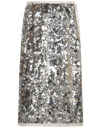 Prada - Midi Skirts - Lyst